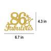 86 & Fabulous Cake Toppers Gold Glitter, Happy 86th Birthday Cake Topper Cheers to 86 Years Old Bday Decoration, Eighty-six and Fabulous Cake Decorations for 86 Birthday Anniversary Party view 2