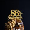 86 & Fabulous Cake Toppers Gold Glitter, Happy 86th Birthday Cake Topper Cheers to 86 Years Old Bday Decoration, Eighty-six and Fabulous Cake Decorations for 86 Birthday Anniversary Party view 3