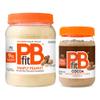 Bundle of PBfit Pure Peanut, Powdered Peanut Powder, Non-GMO, Plant-Based, Protein Powder, 9g of Protein, (24 oz) + PBfit BetterBody Foods All-Natural Peanut Butter Powder, Chocolate, 8 Oz view 1