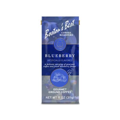Bostons Best Coffee - Blueberry Flavored Delicious Gourmet Premium Ground Coffee, 11 oz. / 311 g Bag