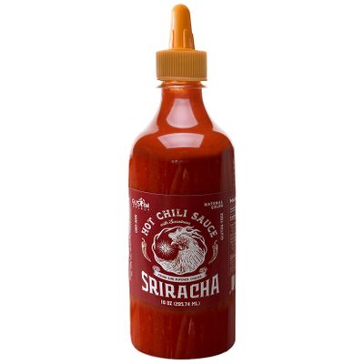 Fusion Select 10 Oz Sriracha Hot Sauce - Gourmet Spicy & Sweet Chili Sauce Seasoning for Cooking, Pizza, Stir Fry, Chicken, Meat, Taco - Made from Sun Dried Chilies, Natural Color