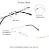 VisionGlobal Metal Readers for men/women Blue Light Blocking,Hand-set Diamond Fashion Square Glasses (Golden Clear, 2.00 Magnification) view 2