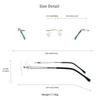 VisionGlobal Metal Readers for men/women Blue Light Blocking,Hand-set Diamond Fashion Square Glasses (Golden Clear, 2.00 Magnification) view 3
