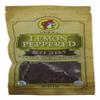 Buc-ee's Smoked Lemon Peppered Beef Jerky 100% Lean, Dried & Tender Beef 10g Protein Per 4 Ounce Bag for Paleo & Carnivore Diet Snacks Perfect Meat Jerky Gift for Men & Women