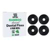 BOONBOO Dental Floss Refill Rolls, Charcoal Woven Thread, 4 Pack, Mint Flavor view 1