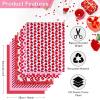 AORZIT 120 Sheets Valentines Day Tissue Paper Bulk 8 Design Pink Red Heart Lip Pattern Gift Wrapping Paper for Valentine's Wedding Mother's Day Party Decor DIY Craft view 3