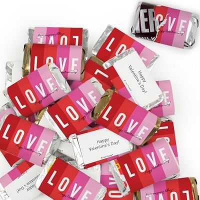 102 Pcs Valentine's Day Candy Favors Miniatures Chocolate - No Assembly Required - Love