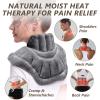 AiricePac Microwave Heating Pad for Neck Shoulders and Back Pain Relief with Moist Heat, Weighted Microwavable Heated Neck Wrap Warmer, Uncented Gery view 2