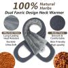 AiricePac Microwave Heating pad for Neck and Shoulders Back 33 * 5" microwavable Moist Heat Pack Warm hot Compress Neck wrap Weighted Rice Bean Bag Reusable Herbal Nature Calming Portable Grey view 3