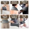 AiricePac Microwave Heating pad for Neck and Shoulders Back 33 * 5" microwavable Moist Heat Pack Warm hot Compress Neck wrap Weighted Rice Bean Bag Reusable Herbal Nature Calming Portable Grey view 4