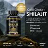 Organic Shilajit with Fulvic Acid, Humic Acid, 85+ Minerals- Gold Grade Plus - Same as Resin - Energy, Stamina, Brain Support - 120 Capsules - Made in The USA view 2
