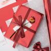 MAYPLUSS Red Metallic Wrapping Paper - 17 Inch X 33 Feet - Luxury Glossy Christmas Red foil Paper w/Metallic Shine Solid Color Gift Wrap for Wedding Shower,Valentine's Day,Birthday,Christmas,New Year view 3