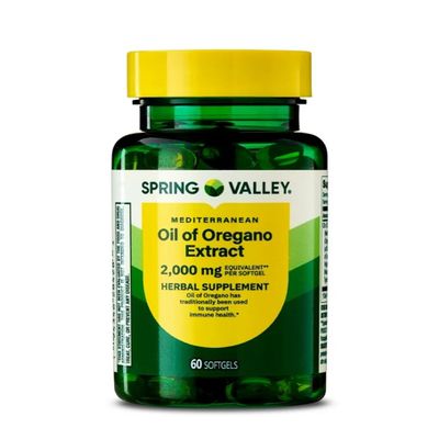 4 TOP CARE Mediterranean Oil of Oregano Extract Herbal Supplement Softgels, 2000 mg, 60 Count