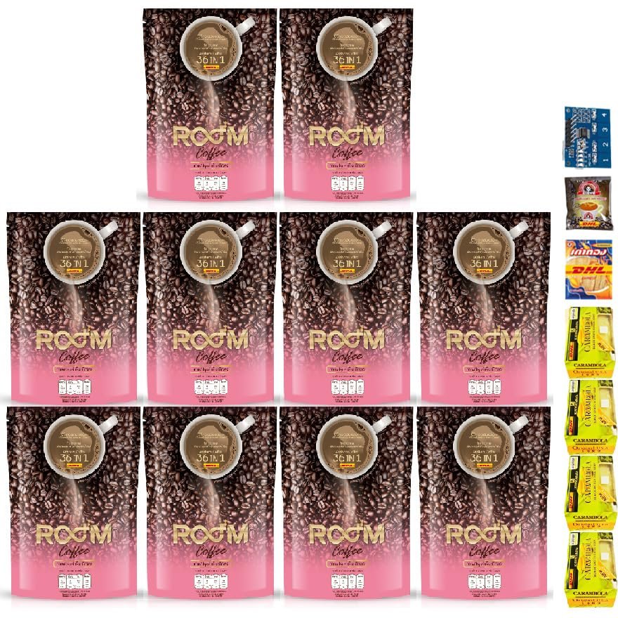 10 Sachets/Pack(150g) Room Coffee Premium Arabica Healthy Roasted Delicious 0% Sugar Intense Mellow Snack Set 10 By Beautygoodshop [Get Free For You Beauty Gifts]