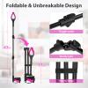 43" Grabber Reacher Tool, Foldable Reacher Grabber Pickup Tool with 360 Rotating Jaw & Two Magnets, Extra Long Trash Picker Upper Grabber, Extension Grabbers for Seniors, Pink view 3