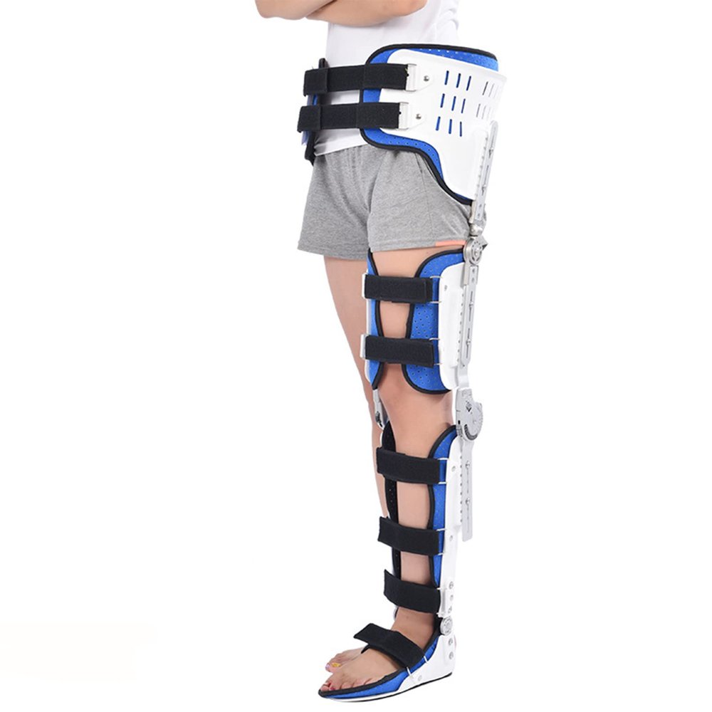 XJZHANG Hip Knee Ankle Foot Fixation Orthosis, Adjustable Hinged ROM Knee Hip Brace Leg Fracture Foot and Orthotics of Lower Limbs