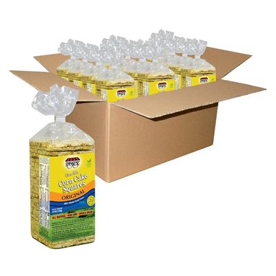 Only Kosher Candy Ultra Thin Corn Cake Squares, Gluten Free Cakes, Original (Pack of 12)