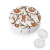 Funny Sloth Contact Lens Case Portable Cute Eye Contacts Travel Kit with Mirror Container Holder Box, style view 1