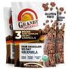 Grandy Organics Dark Chocolate Sea Salt Granola, Certified Organic Granola, Gluten Free, Non-GMO, Certified Kosher, Plant Based Protein, 12oz Each, Pack of 3 view 1