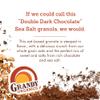 Grandy Organics Dark Chocolate Sea Salt Granola, Certified Organic Granola, Gluten Free, Non-GMO, Certified Kosher, Plant Based Protein, 12oz Each, Pack of 3 view 4