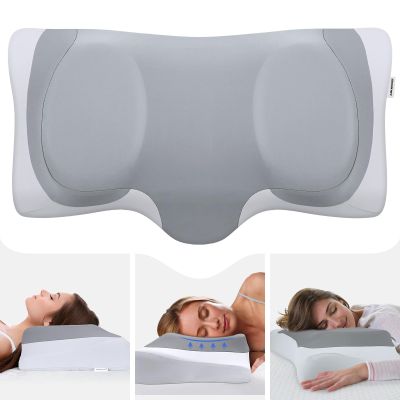 ABLEGRID Digital Smart Bathroom Scale for Body Weight and Fat Percentage+Contour Memory Foam Cervical Cooling Gel Pillow for Neck and Shoulder Pain Relief