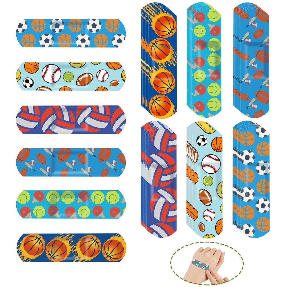 120 Pcs Bandaids Variety Pack, Waterproof & Breathable Kids Bandages, 20 Styles Cartoon