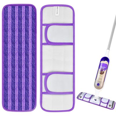 2 Pack Upgraded Reusable Mop Pads Compatible with Swiffer PowerMop, Mop Refill Pads Replacement for Swiffer Power Mop Spray Mop Pads for Multi-Surface Floor Cleaning, Quality Updated Cationic Material