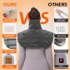 Ruqiji 19" x 24" Weighted Neck&Shoulder Heating Pad, 2.5lbs with 12 Temperature Settings&Countdown timer,Pain Relief for Neck/Shoulders/Menstrual Pain, Christmas Gifts for Women Men Mom Dad(Dark Gray) view 3
