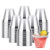 Goodluck 200PCS 9oz Plastic Cups for Party, Disposable Silver Cups, Plastic Cocktail Glasses for Wedding Thanksgiving, Christmas, and view 1