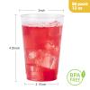 Goodluck 50PCS 12oz Clear Plastic Cups for Party, Disposable Clear Plastic Cups, Cocktail Glasses for Wedding Thanksgiving, Christmas, and Parties view 4
