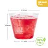 Goodluck 50PCS 9oz Clear Plastic Cups for Party, Disposable Clear Plastic Cups, Cocktail Glasses for Wedding Thanksgiving, Christmas, and Parties view 4