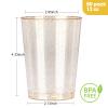 Goodluck 12 oz 50 PCS Gold Glitter Plastic Cups, Disposable Glitter Cups, Elegant Plastic Cocktail Glasses, Fancy Party Cups for Wedding, Birthday, Holiday view 3