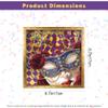 24/100 Pack Mardi Gras Party Napkins Set, 6.7x6.7in Mask Design for Mardi Gras Table Decoration, Disposable and Decorative Mardi Gras Mask Guest Paper Napkins for Party Decor Supplies (24) view 2