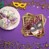 24/100 Pack Mardi Gras Party Napkins Set, 6.7x6.7in Mask Design for Mardi Gras Table Decoration, Disposable and Decorative Mardi Gras Mask Guest Paper Napkins for Party Decor Supplies (24) view 4