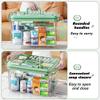KALWEL,Medicine Storage Box,Pill Bottle Organizer,Medication Organizer Storage,Double Compartment Medication Organizer with Large Capacity,Transparent Medicine Organizer for Home,Medication Storage view 3