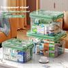 KALWEL,Medicine Storage Box,Pill Bottle Organizer,Medication Organizer Storage,Double Compartment Medication Organizer with Large Capacity,Transparent Medicine Organizer for Home,Medication Storage view 2