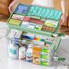 KALWEL,Medicine Storage Box,Pill Bottle Organizer,Medication Organizer Storage,Double Compartment Medication Organizer with Large Capacity,Transparent Medicine Organizer for Home,Medication Storage view 3