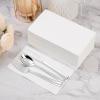 BESTVIP 100 Pack Disposable Paper Napkins,3-Ply White Dinner Napkins for Guests,Bathroom Paper Hand Towels Soft and Absorbent,Perfect for Christmas,Kitchen,Dinner,Party,Wedding or Event view 2