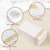 BESTVIP 200 Pack Disposable Paper Napkins,3-Ply Dinner Napkins with Gold Trim for Guests,Bathroom Paper Hand Towels Soft and Absorbent,Perfect for Christmas,Kitchen,Dinner,Party,Wedding or Event view 3