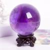 NIBHZ Natural Amethyst Quartz Crystal Sphere Ball Healing Stone with Stand Gift Crystal Ball Base,amethyst-50mm view 3