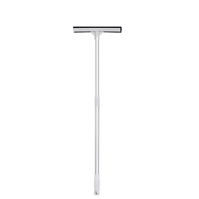 Window cleanerwindow Squeegee Glass cleaning2-in-1 Window Squeegee Glass Scrubbing Brush with Telescopic Long Handle Household Adjustable V-Shape Floor Cleaning Broom (Color : Black) (Color : White)