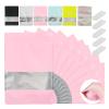 200 Pcs Mylar Bags for Food Storage 7x10 Mylar Bag with Window, Foil Stand Up Resealable Bags for Food, Smell Proof Bag Freeze Dried Candy Packaging Sealable Pouch Jewelry Bracelet Pouch Pink view 1