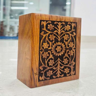 Nautical Replica Hub Handmade Tree of Life Engraving Wooden Urns for Adult Human Ashes - Decorative Cremation Boxes with Lid, Pet Urn Box for Dogs & Cats Ashes, Wooden Cremation Urns