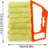 2 Pack of 7 Finger Dust Cleaning Tools, Mini Handheld Blind Dust Duster, Air Conditioner Duster (Yellow B) view 3