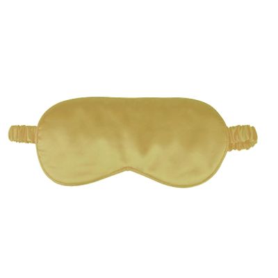 1 Pack Sleep Mask, Silk Eye Mask with Elastic Strap, Blindfold, Soft Silk Sleeping Mask for Girls, Women, Men (Gold)