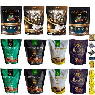 Arabica Roasted Snack Delicious Amrich Coffee-Healthy Happy Coffee Gold-Wuttitham-KCM Coffee Instant Black Coffee Mix Vegan Snack Set 12 By Beautygoodshop [Get Free For You Beauty Gifts]