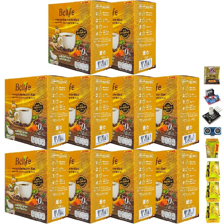 20 Sachets/Box Aroma Intense Healthy Snack Instant Coffee Mixed Powder 36 in 1 Arabica Roasted Delicious Mellow Set 10 By Beautygoodshop [Get Free For You Beauty Gifts]