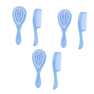 FAVOMOTO 3sets Shampoo Brush and Comb Kit Soft Bathing Brush for Boys and Girls Gentle Massage Cleaning Comb for Cradle Cap Care Safe and Material