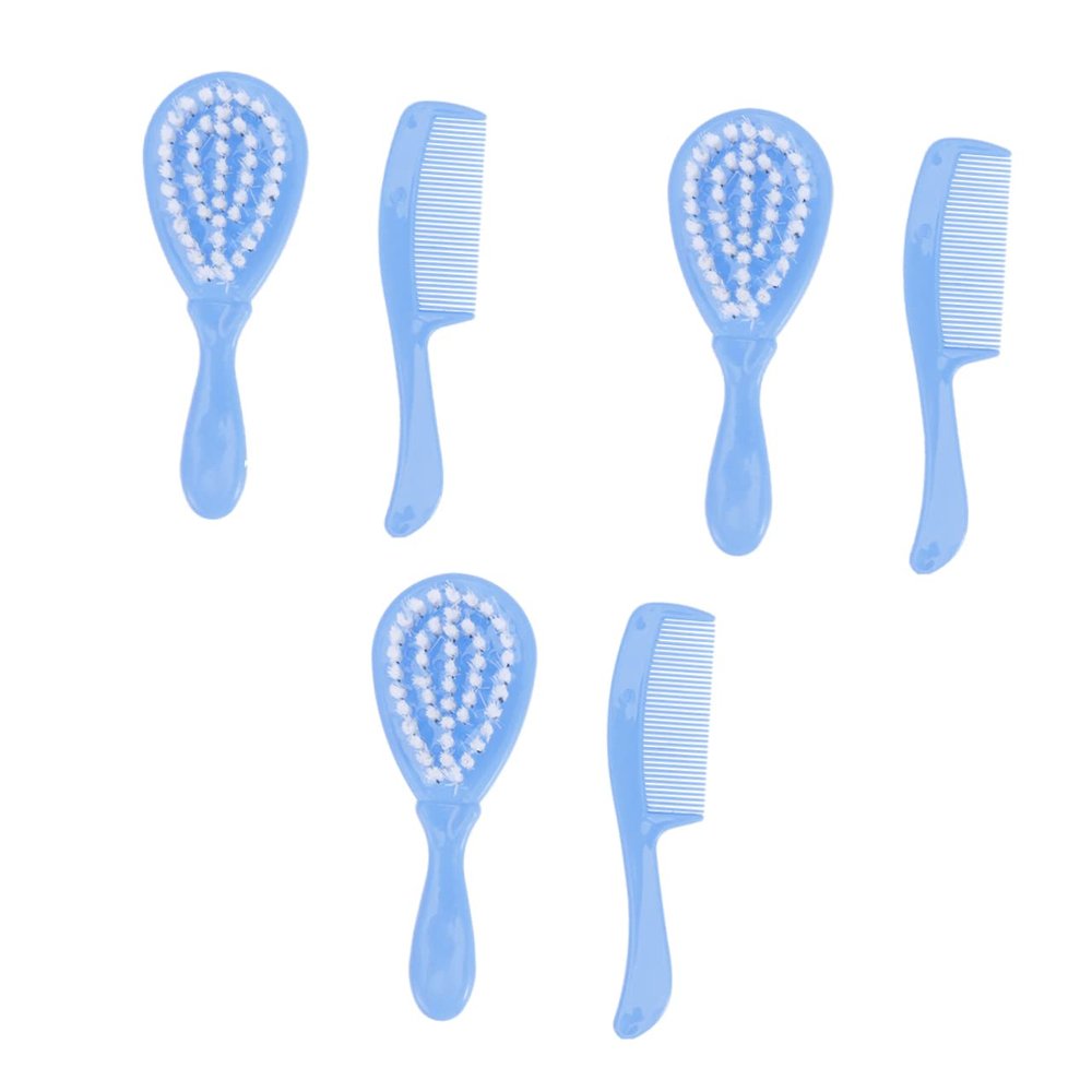 FAVOMOTO 3sets Shampoo Brush and Comb Kit Soft Bathing Brush for Boys and Girls Gentle Massage Cleaning Comb for Cradle Cap Care Safe and Material