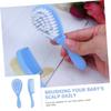 FAVOMOTO 3sets Shampoo Brush and Comb Kit Soft Bathing Brush for Boys and Girls Gentle Massage Cleaning Comb for Cradle Cap Care Safe and Material view 3